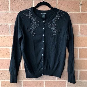 Lucky Brand wool embroidered cardigan